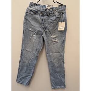 KBB By Kahlana Women’s Distressed Boyfriend Jeans Light Wash Size 6 NWT
